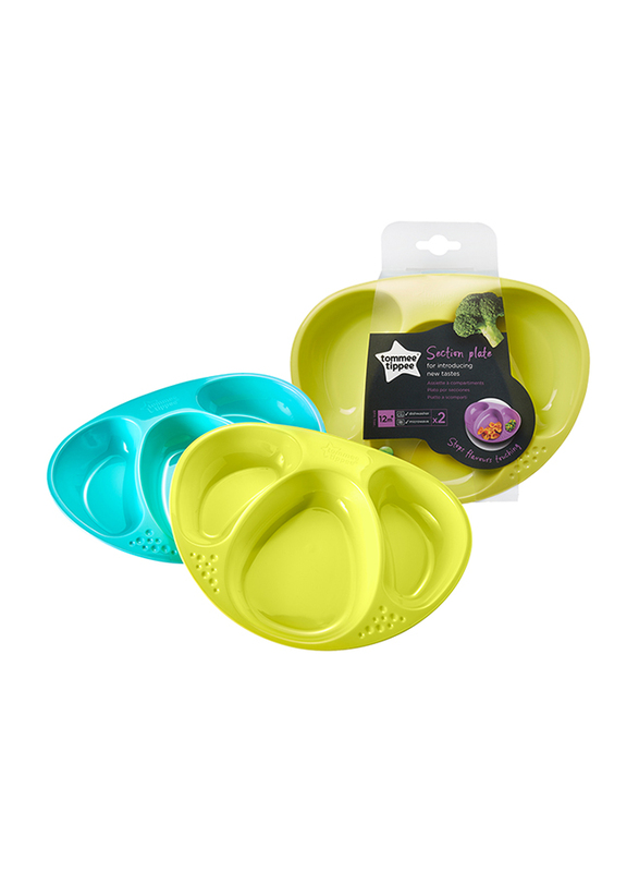 

Tommee Tippee Explora Section Plates Unisex, 2-Pieces, Green