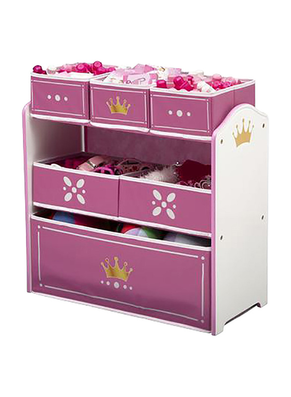 

Delta Children Princess Crown Multi-Bin Toy Organizer, Pink