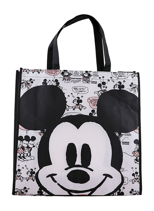 

Disney Mickey Mouse Grocery Tote Bag For Boys, Eco Friendly, Reusable, Foldable, White/Pink/Black