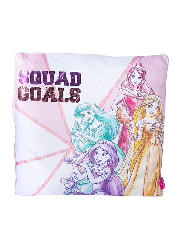 

Disney Princess Squad Goals Print Digitally Printed Kids Cushion, 40 x 40cm, Multicolor