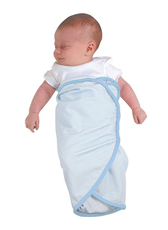 The First Year Cotton Easy Wrap Swaddler, 2-Pieces, Orange/Blue