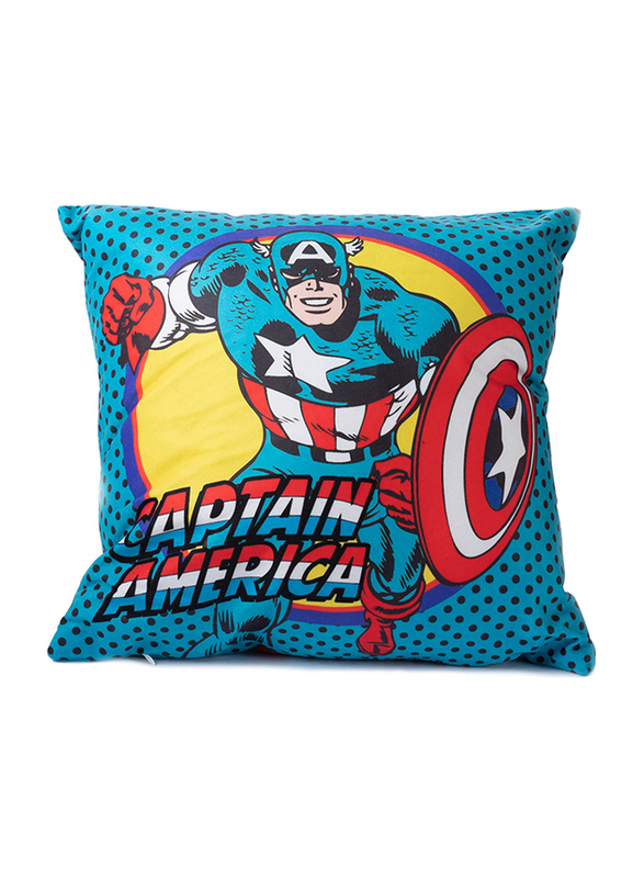 

Marvel Captain America Sublimated Kids Cushion, 40 x 40cm, Blue