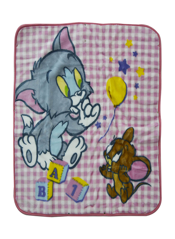 Warner Bros DC Comics Tom & Jerry Baby Sac Wrap Zipper Swaddling Blankets for New Born, 80 x 90cm, Pink