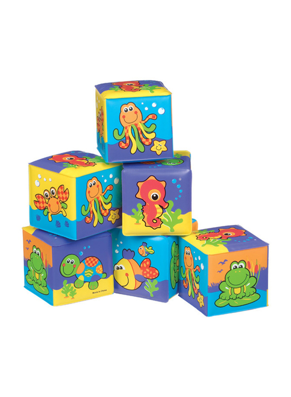 Playgro 6-Piece My First Soft Blocks, Multicolour