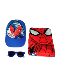 Marvel Spiderman Beach Set for Boys, 4-Pieces, Red/Blue