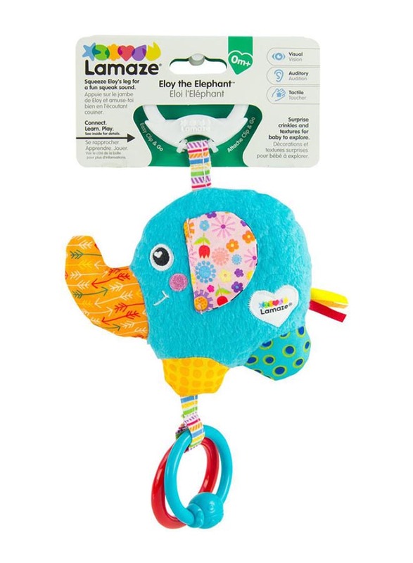 

Lamaze Mini Eloy The Elephant Baby Toy Clip On, Multicolour