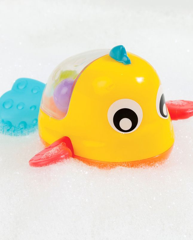 Playgro Paddling Bath Fish for Kids, Blue/Yellow/Red/Orange