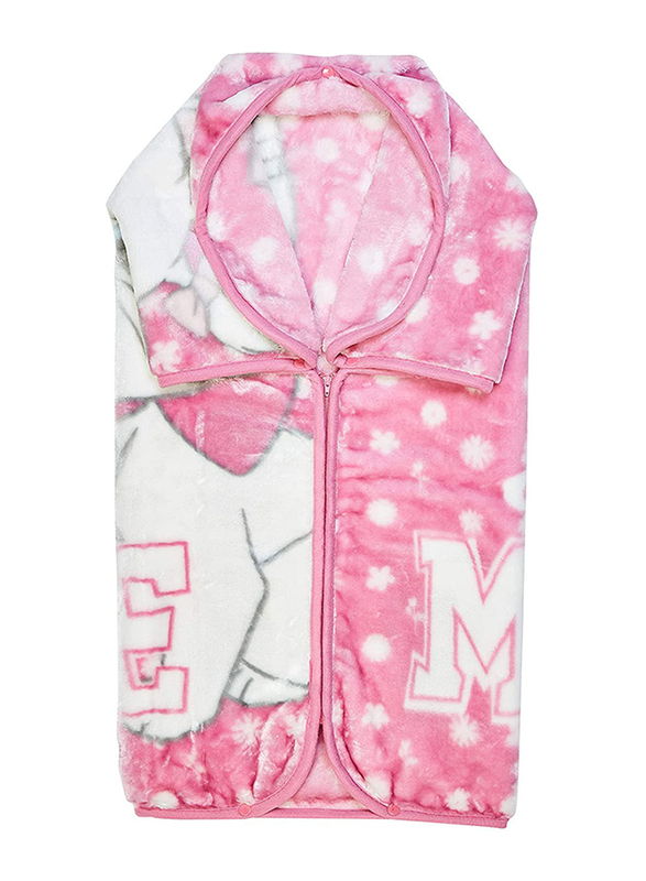 Disney Marie Cat Baby Sac Wrap Zipper Swaddling Blankets for New Born, 80 x 90cm, Pink