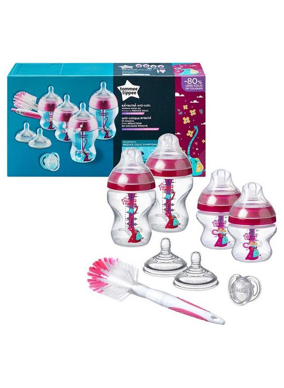 

Tommee Tippee Advanced Anti-Colic Starter Bottle Kit- Girl, Pink
