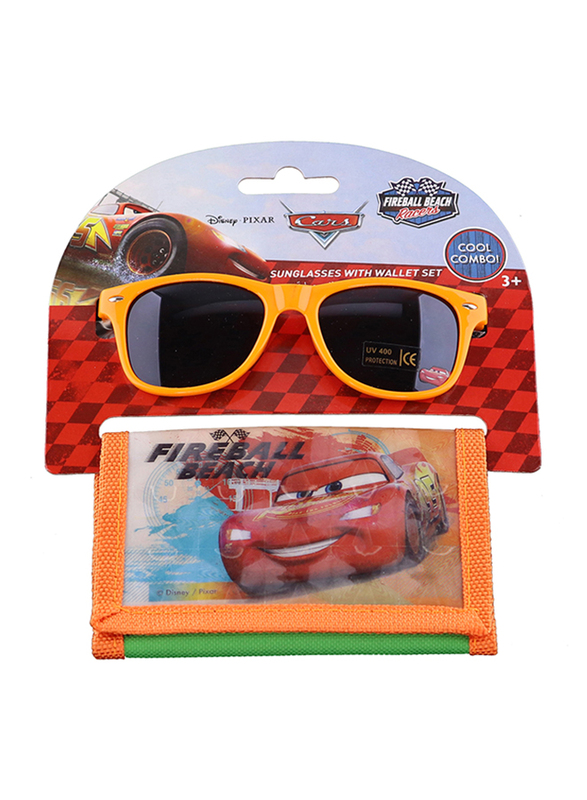 

Disney Cars Kids Sunglasses and Wallet Set For Boys, 2-Pieces, Green/Yellow
