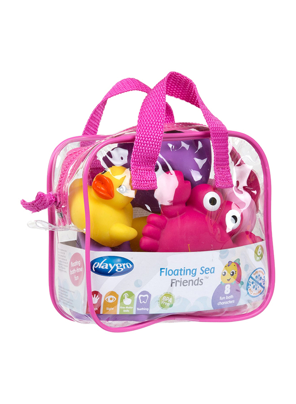 Playgro Fully Sealed Floating Sea Friends for Kids, Pink