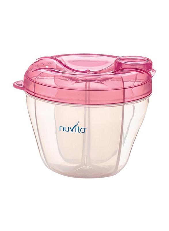 

Nuvita Milk Powder Container W/ Compartments, Pink