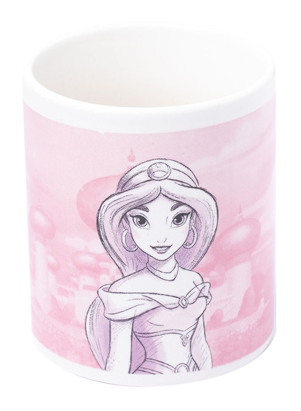 Disney Princess Can Shape Ceramic Mug for Girls, 300ml, Pink/White/Purple
