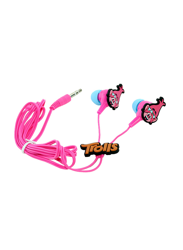 

Trolls 3.5mm Jack In-Ear Earphones, Pink