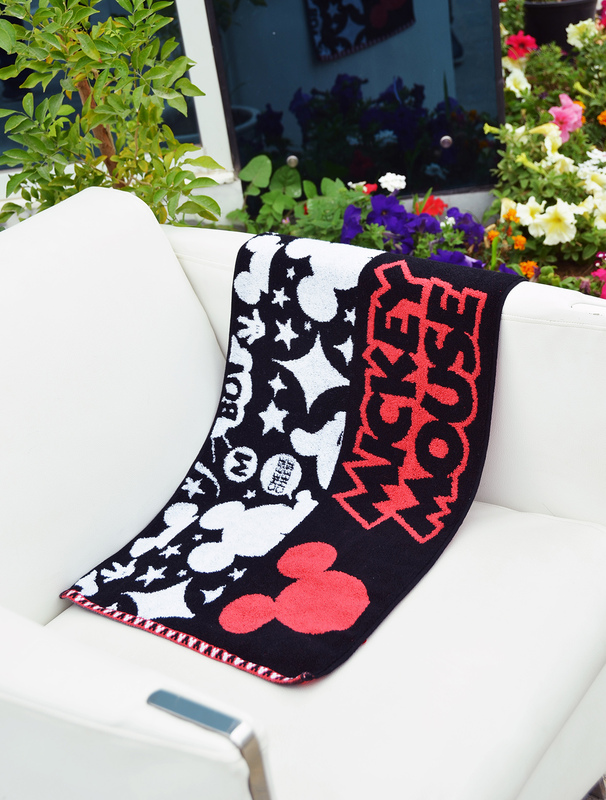 Disney Mickey Mouse Cotton Hand Towel for Boys, Black/White/Red