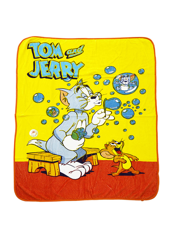

Warner Bros Tom & Jerry DC Comics Coral All Seasons Fleece Blanket, 120 x 140cm, Yellow
