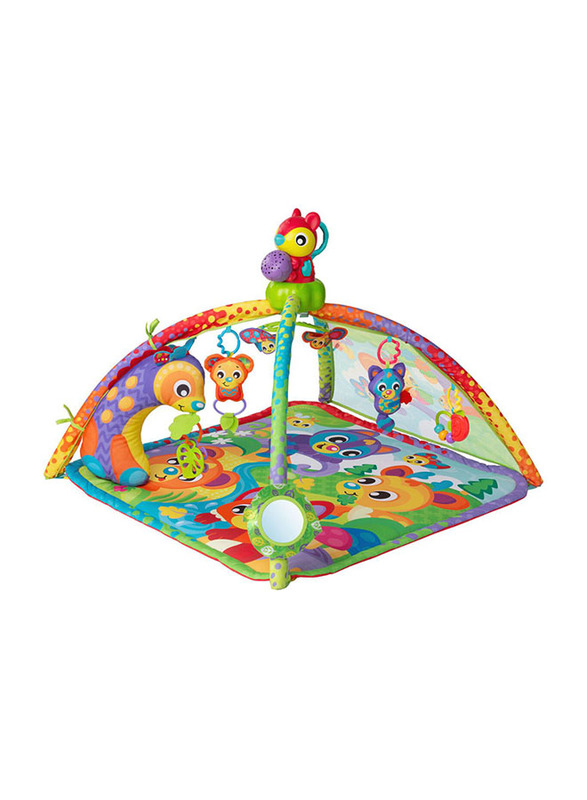 Playgro Woodlands Music & Lights Projector Gym, Multicolour