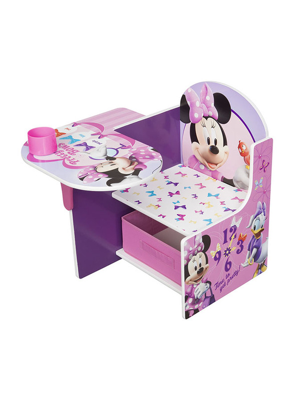

Delta Children Minnie Mouse Chair Desk with Storage Bin, Pink
