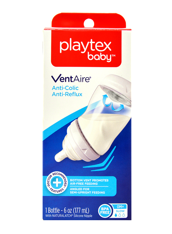 Playtex VentAire Nipple Bottle, 175ml, Clear