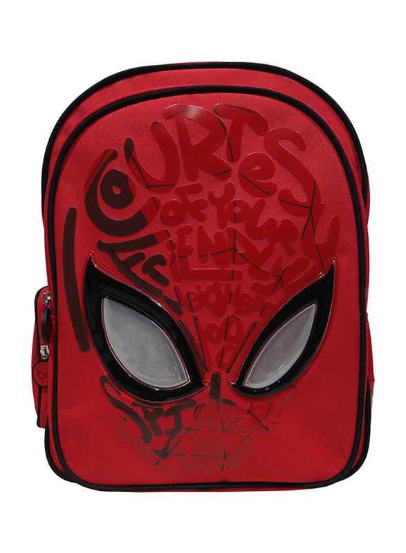 

Marvel Spiderman Face Type 16-Inch Backpack for Boys, Red