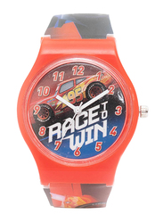 Lucas Starwars Analog Watch for Boys with PVC Band, SWE8003, Black-Red