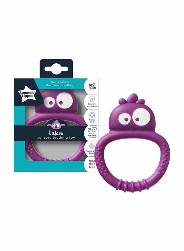 Tommee Tippee Kalani Mini Teether Sensory Teething Toy, Purple
