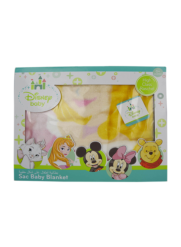 Disney Princess Baby Sac Wrap Zipper Swaddling Blankets for New Born, 80 x 90cm, Pink