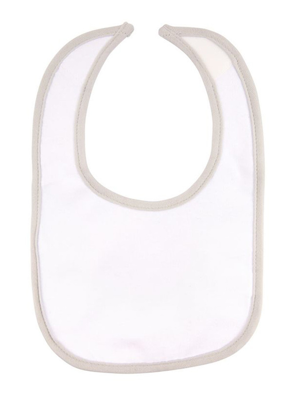 Playgro Baby Loves Playgro Bibs with PVC Bag, 2 Pieces, Scallop Grey