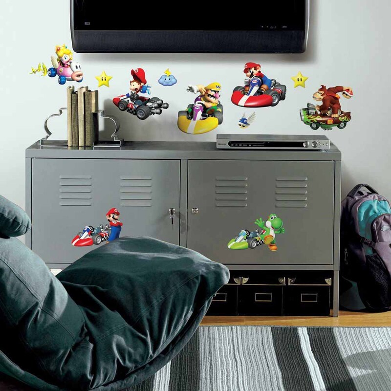 

Room Mates Decals Mario Kart Wii Wall Decals, Multicolour