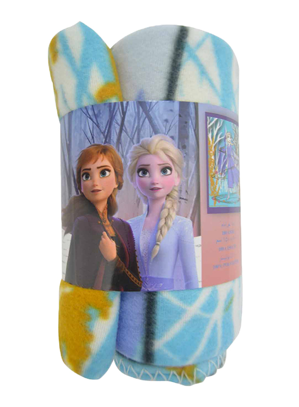 Disney Frozen 2 Lightweight Warm Polar Fleece Blanket, 100 x 150cm, Multicolor