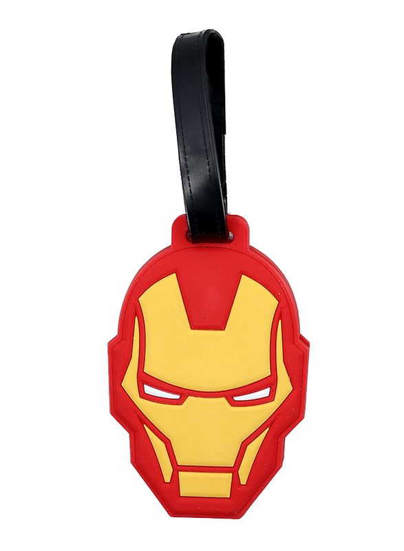 

Marvel Ironman Soft PVC Character Luggage Suitcase Backpack Tags, Red/Yellow