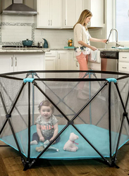 Regalo 6 Panel My Play Portable Play Yard, 48-Inch, Aqua