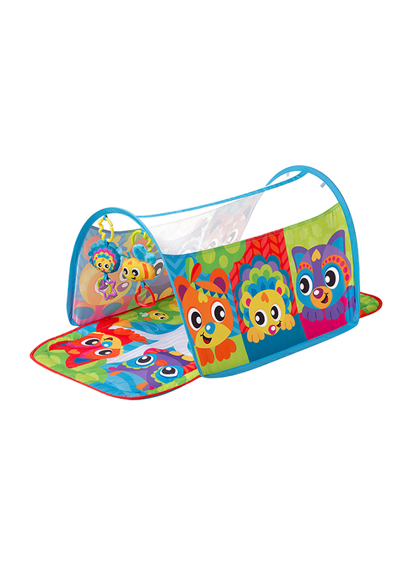 Playgro Honey Bee Bear Activity Tunnel Gym, Blue/Green/Yellow/Red/Purple