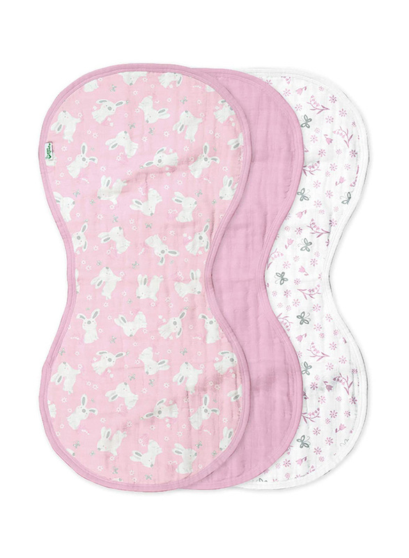 

Green Sprouts Bunny Organic Cotton Muslin Burp Cloths, 3 Piece, Multicolour