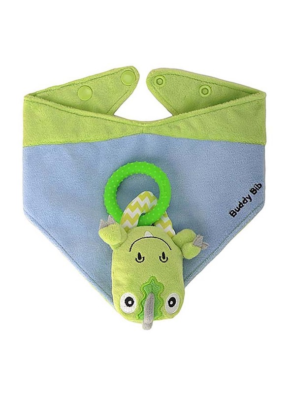 

Buddy Bib 3-in-1 Sensory T-Rex Teething Toy & Bib, Multicolour