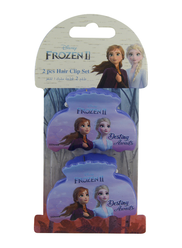 Disney Frozen II Hair Clips Set for Girls, 2-Pieces, Purple
