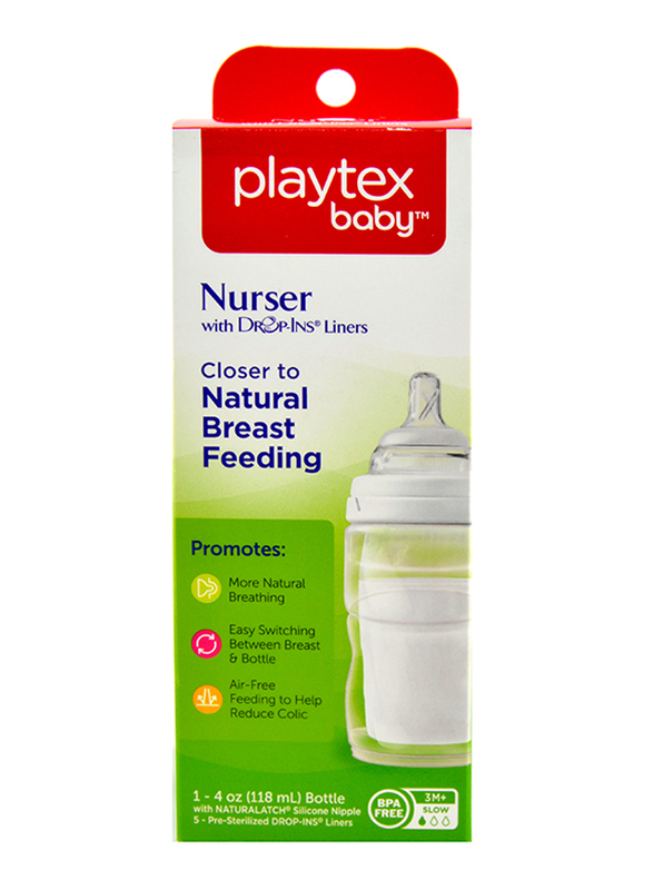 

Playtex Baby Nurser With Drop-Ins Liners 4oz, Clear