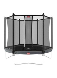 Berg Favorit 9 Feet Regular Trampoline with Safety Net Comfort, 270cm, Grey, Ages 5+