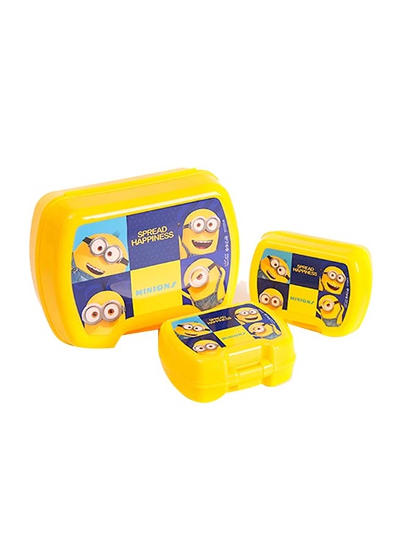 

Universal Minions Miniontastic Lunch Box Set for Kids, 3-Pieces, TBT22MNMNLB311, Yellow/Blue