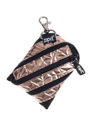 Zipit Metallic Mini Pouch, Bronze Brown