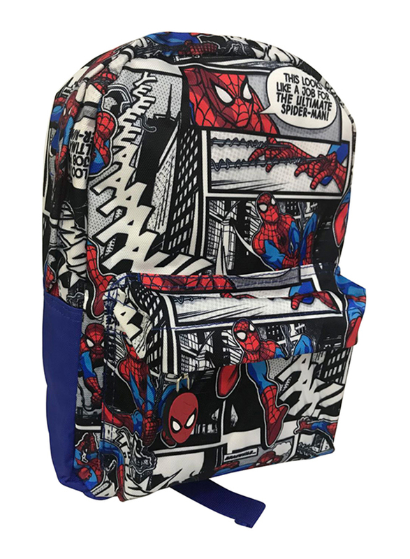 Marvel Spider-Man Comic Print 12-Inch Backpack for Boys, Pre School, Multicolor