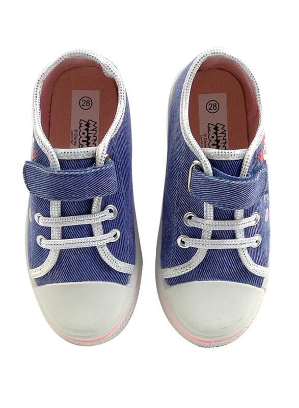 Disney Minnie Mouse Glitter Jeans Sneakers for Girls, 29 EU, Blue