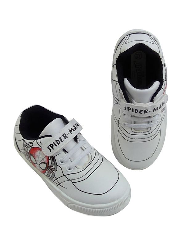 

Marvel Spiderman Velcro with Lace Closures Sneakers for Boys, 33 EU, White