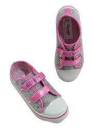 Sanrio Hello Kitty Themed Sneakers for Girls, 30 EU, Light Grey