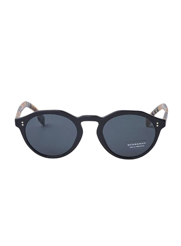 Burberry Full Rim Round Black Sunglasses for Women, Grey Lens, BU-4280-375787, 48/22/145