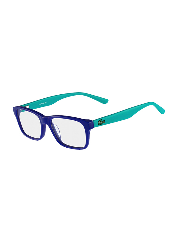 

Lacoste Full-Rim Square Blue Azure Computer Glasses for Kids, with Blue Light Filter, Clear Lens, 8-13 Years, LA-L3612-424-49-BC, 49/16/135