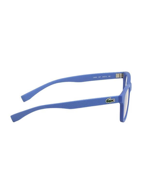 Lacoste Full-Rim Square Green Computer Glasses for Kids, with Blue Light Filter, Clear Lens, 8-13 Years, LA-L3620-467-48-BC, 48/16/130