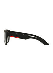 Prada Linea Rossa Full Rim Square Black Sunglasses for Men, Grey Lens, PS-03QS-DG00A7, 57/17/145