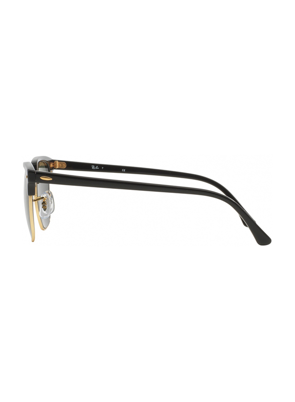 Ray-Ban Full Rim Clubmaster Black Sunglasses Unisex, Black Lens, RB3016-W0365, 49/21/140