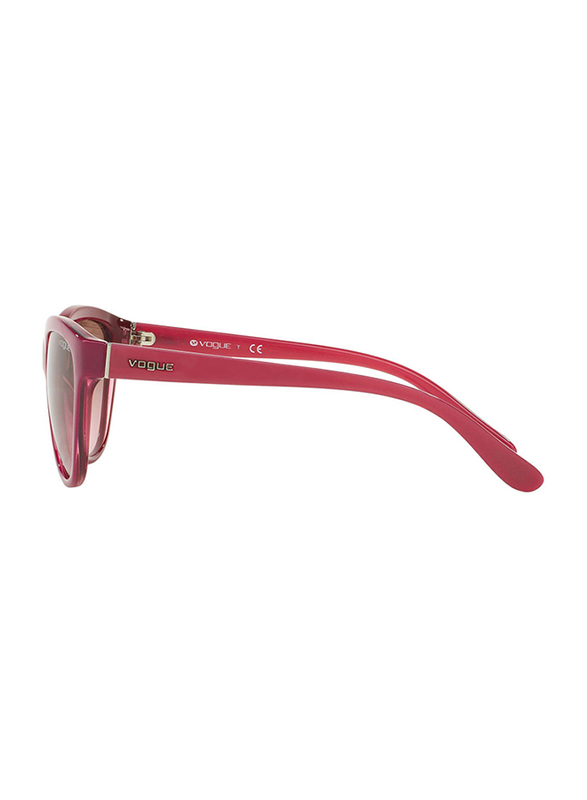 Vogue Full Rim Cat Eye Purple Sunglasses for Women, Brown Lens, VO2993S-241014, 57/18/140